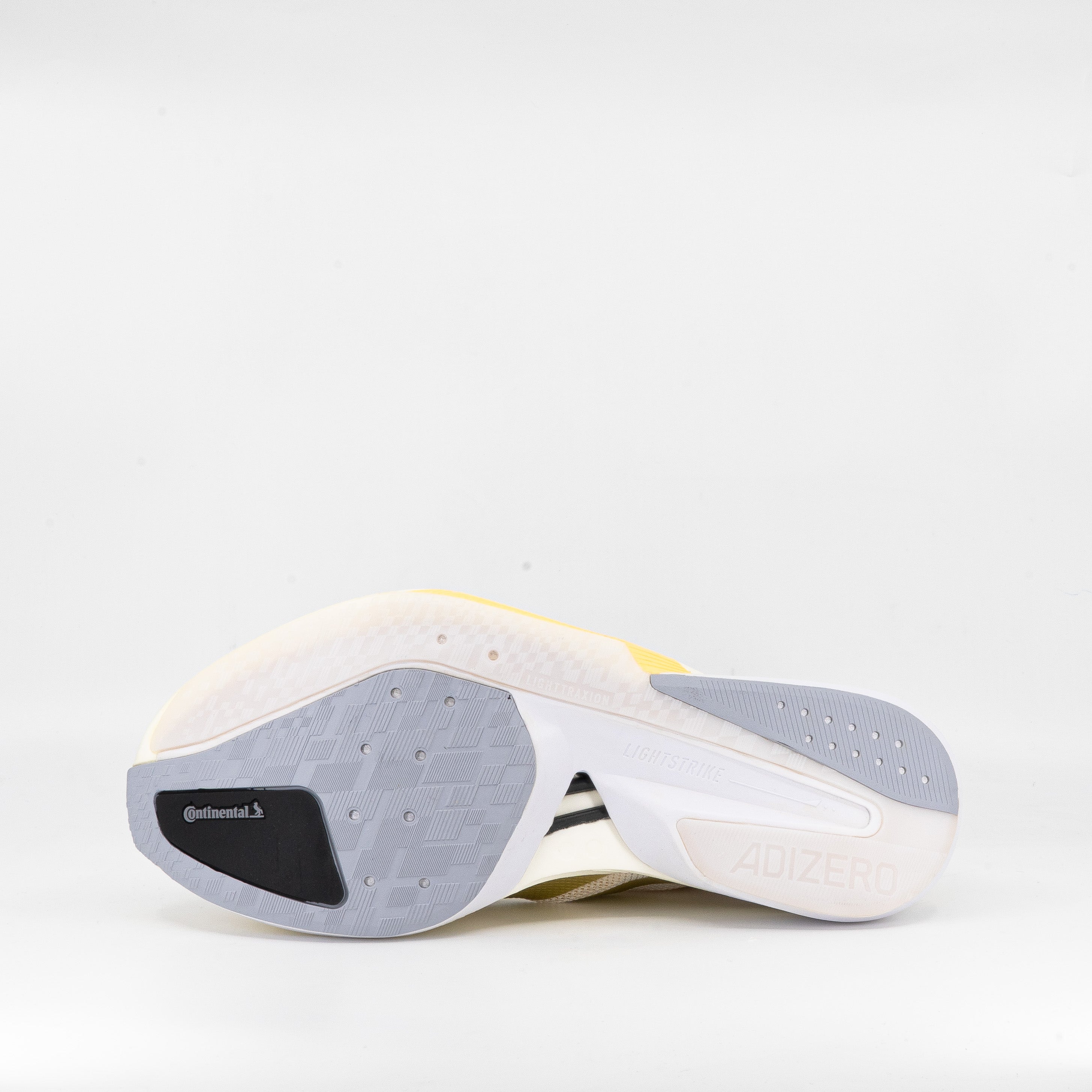 Adidas Adizero Boston 13 (D Standard Width) Chalk White/Gold Metallic/ Halo Silver - Frontrunner Colombo
